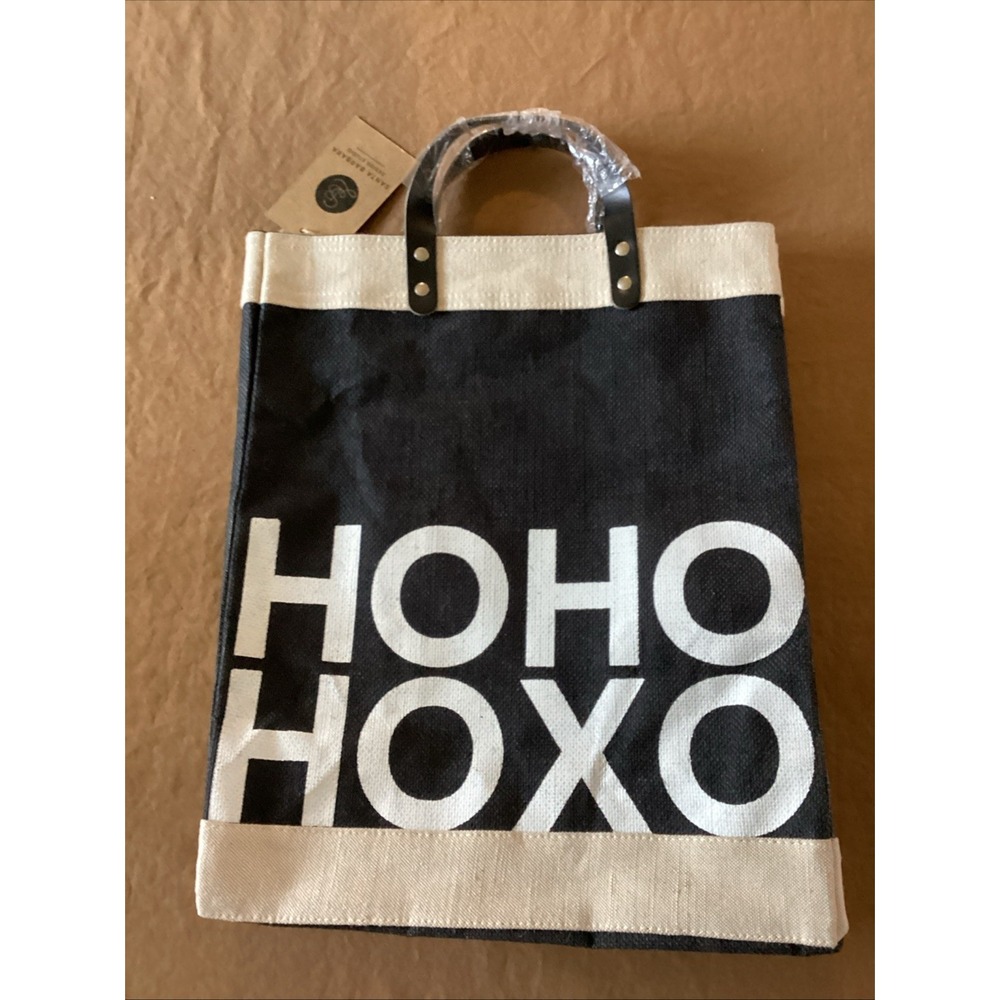Ho Ho Ho Xo Black Market Tote Size 13 in W x 18 in H  NWT Fast Shipping